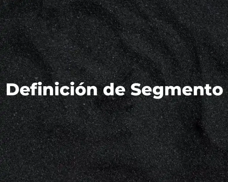 Definición de Segmento