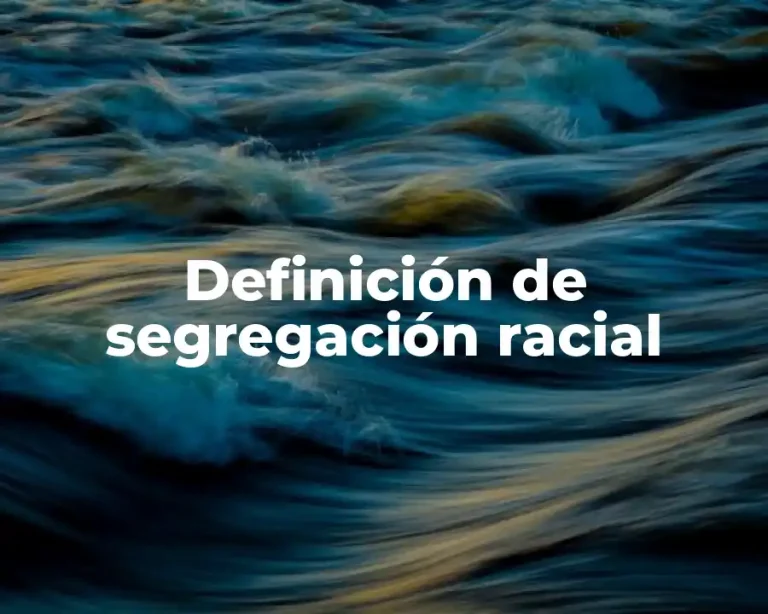 Definición de segregación racial