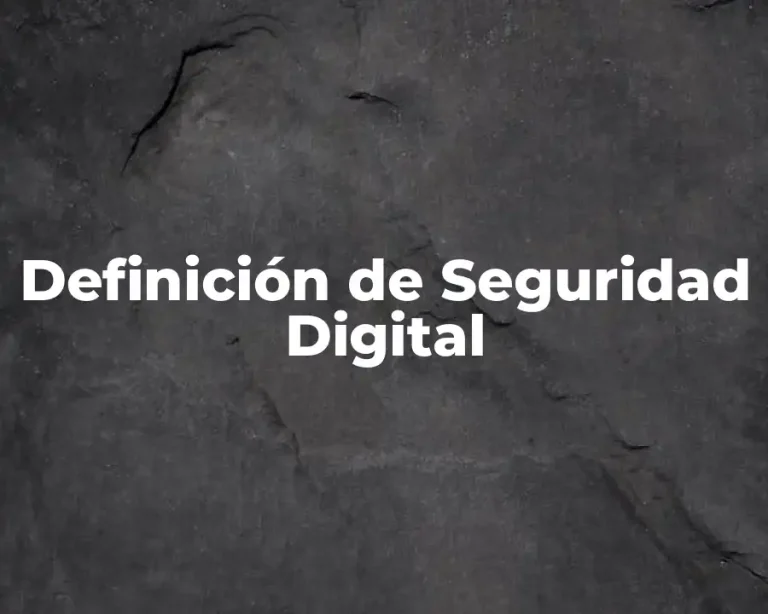 Definición de Seguridad Digital