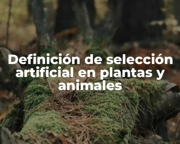 Definición de selección artificial en plantas y animales