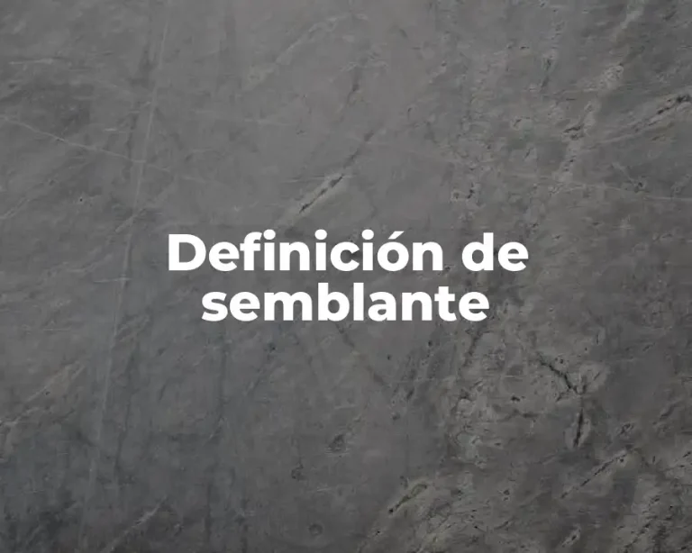 Definición de semblante
