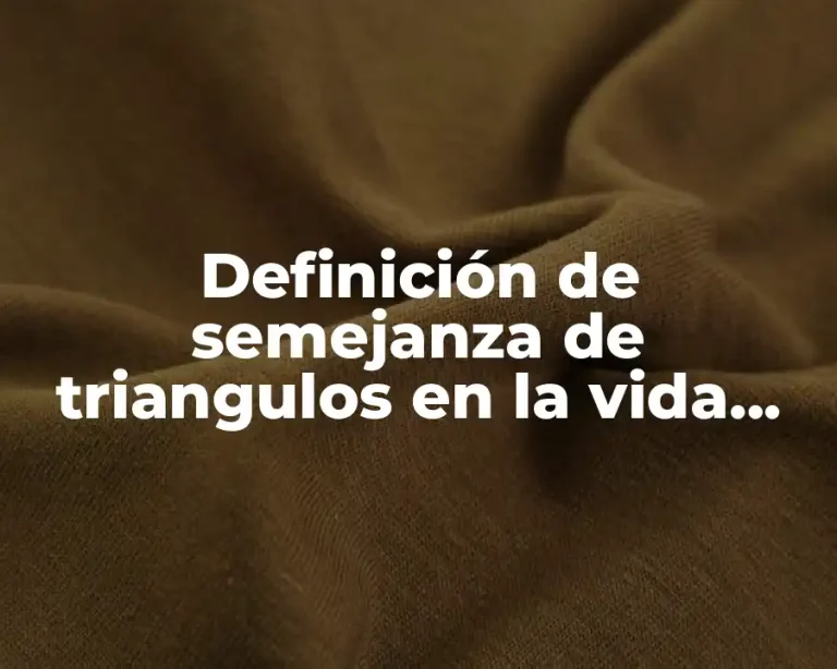 Definición de semejanza de triangulos en la vida cotidiana