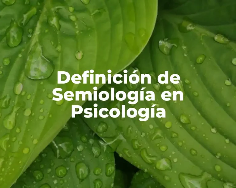 Definición de Semiología en Psicología