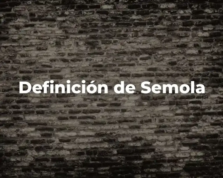 Definición de Semola