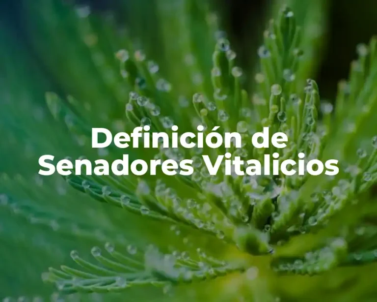 Definición de Senadores Vitalicios