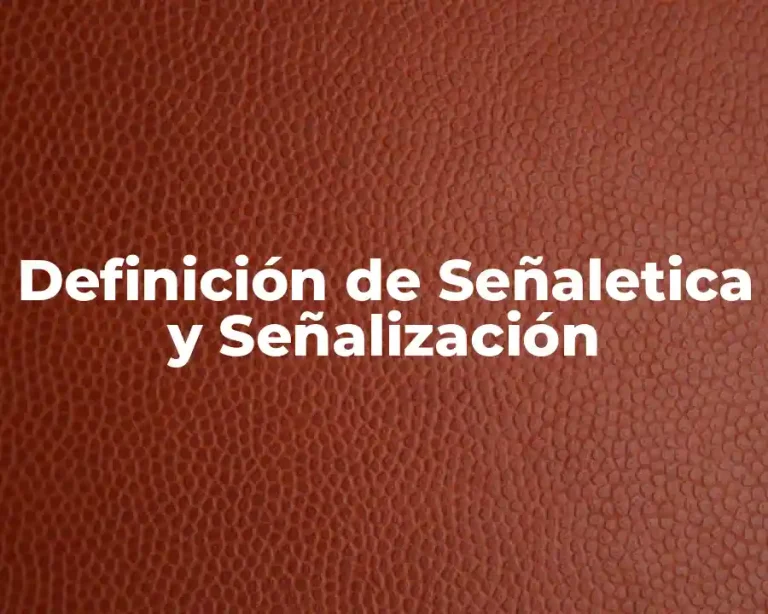 Definición de Señaletica y Señalización