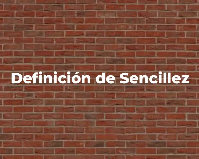 Definición de Sencillez