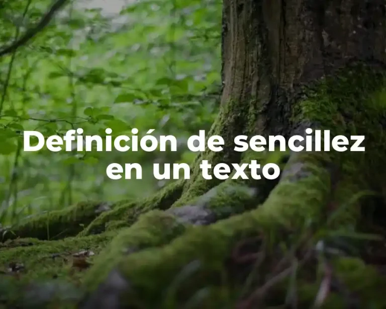 Definición de sencillez en un texto