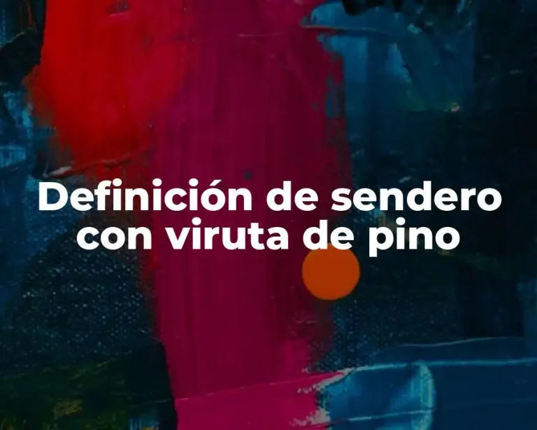 Definición de sendero con viruta de pino