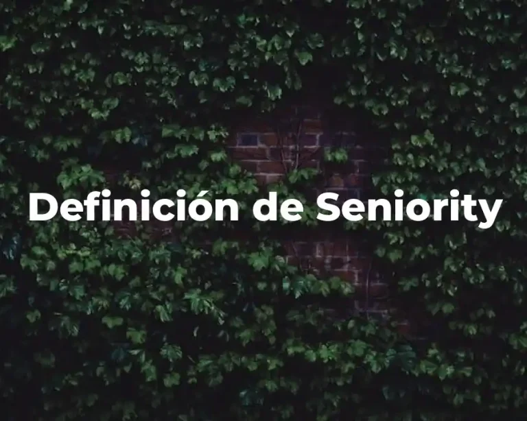 Definición de Seniority