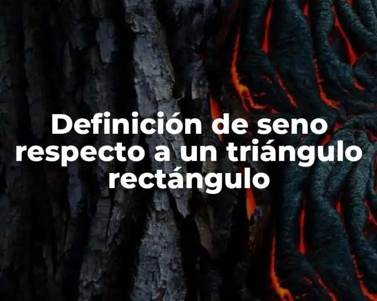 Definición de seno respecto a un triángulo rectángulo