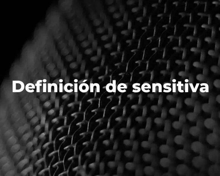 Definición de sensitiva