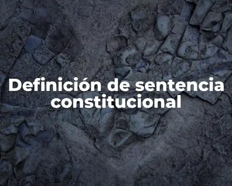 Definición de sentencia constitucional