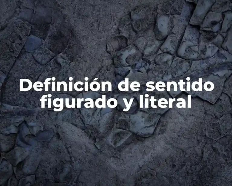 Definición de sentido figurado y literal