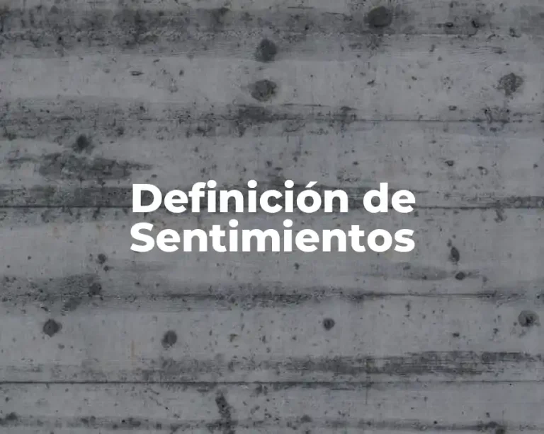 Definición de Sentimientos