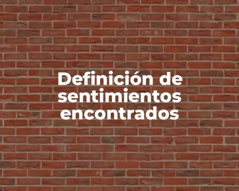 Definición de sentimientos encontrados