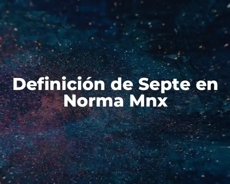 Definición de Septe en Norma Mnx