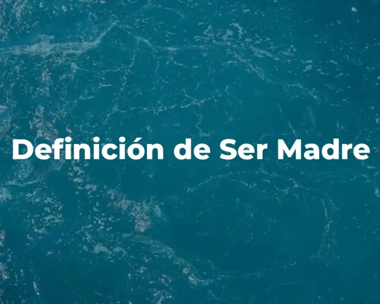 Definición de Ser Madre