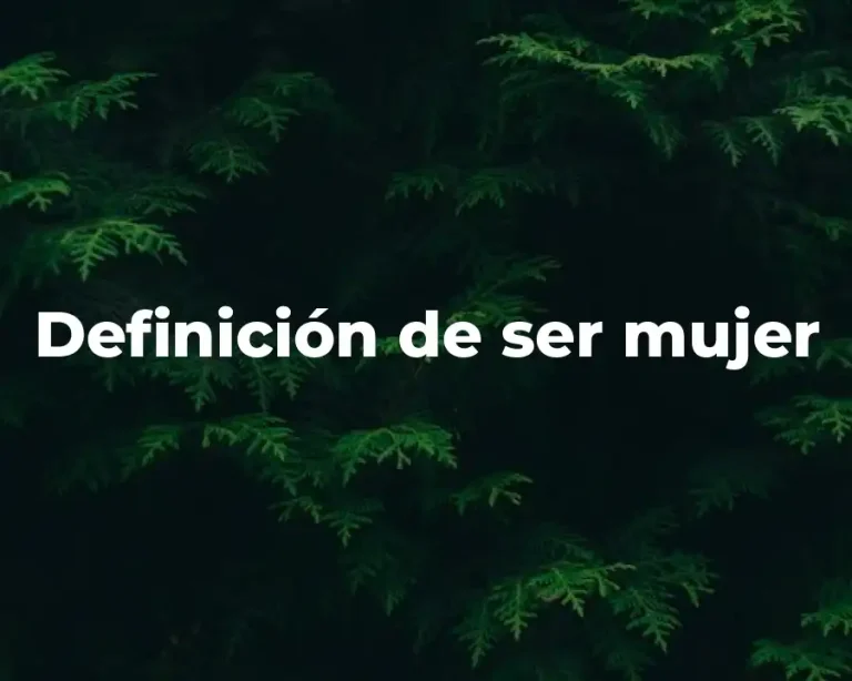 Definición de ser mujer