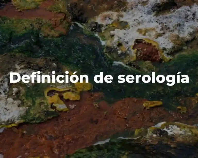 Definición de serología