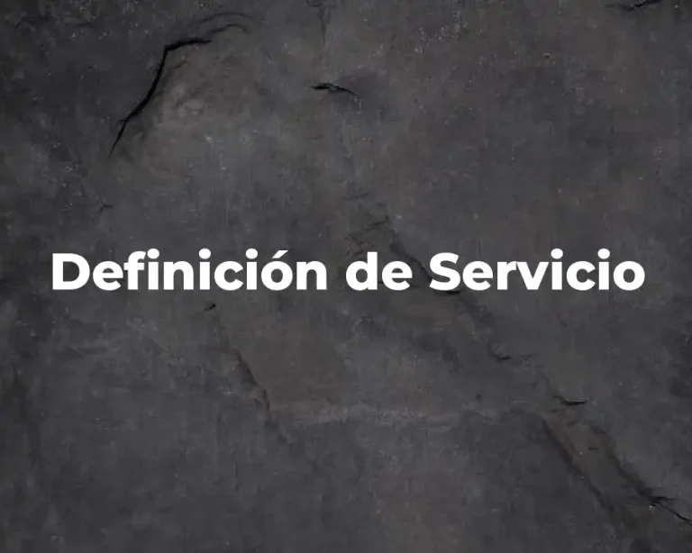Definición de Servicio