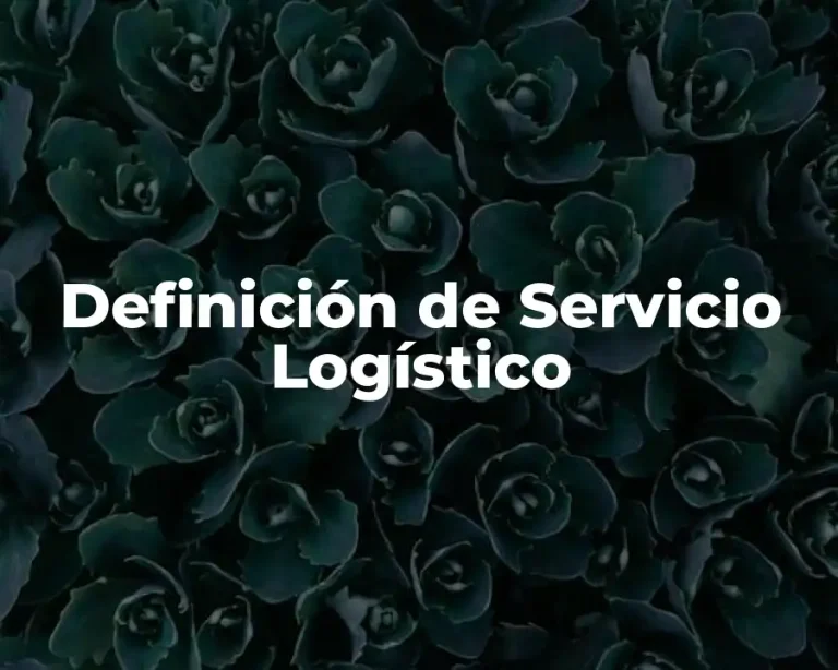 Definición de Servicio Logístico