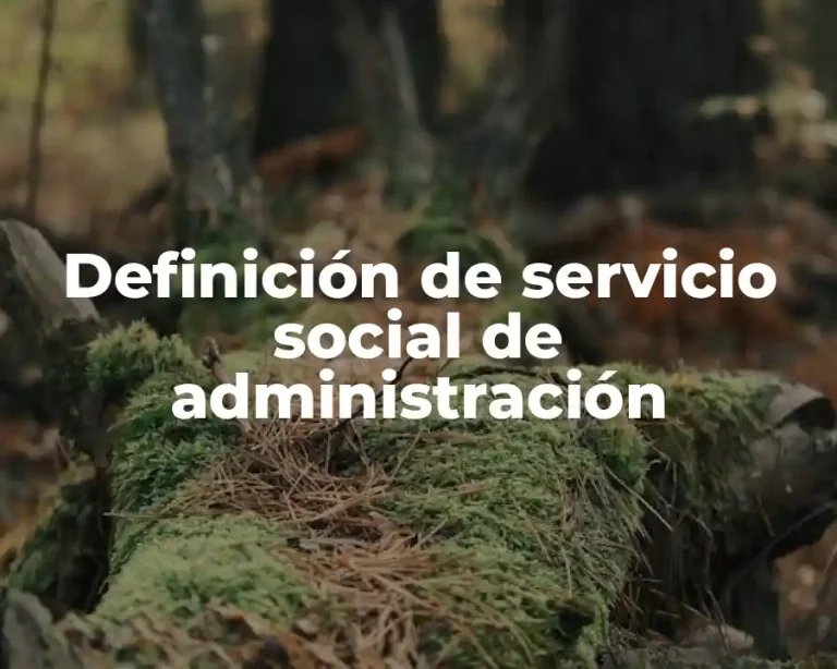 Definición de servicio social de administración