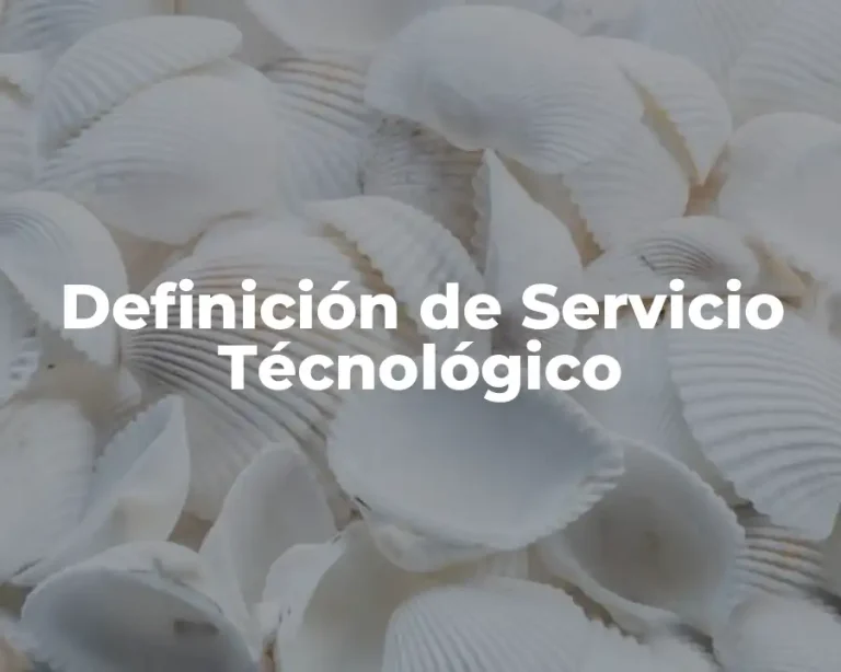 Definición de Servicio Técnológico