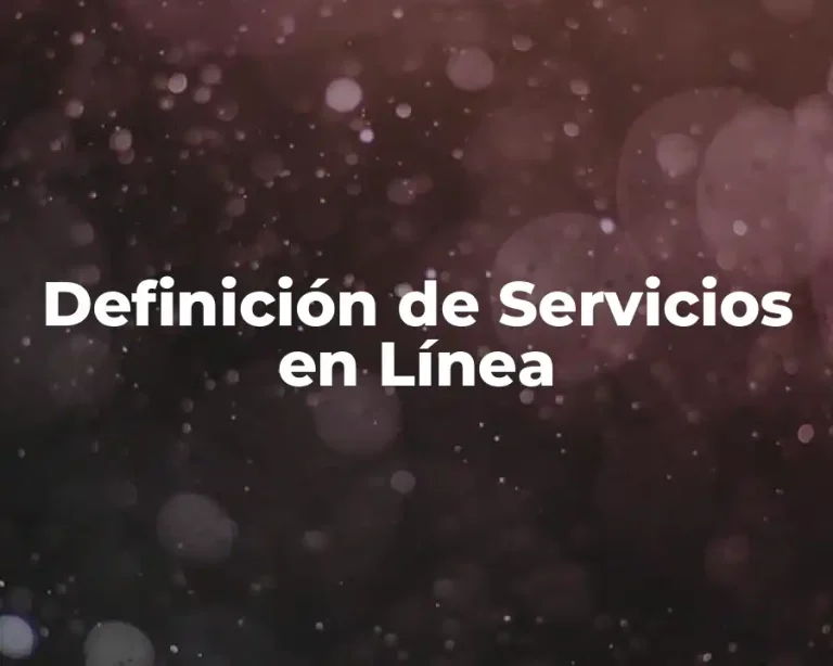Definición de Servicios en Línea