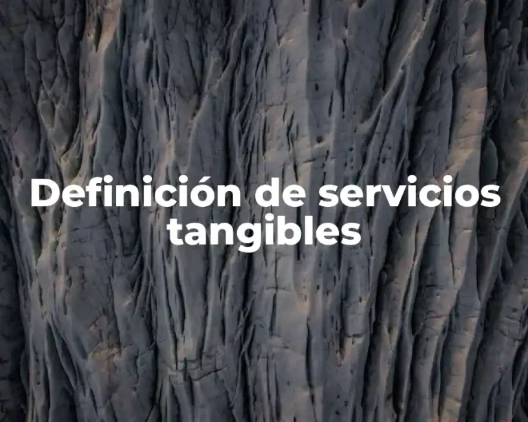 Definición de servicios tangibles
