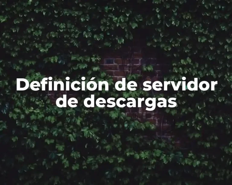 Definición de servidor de descargas