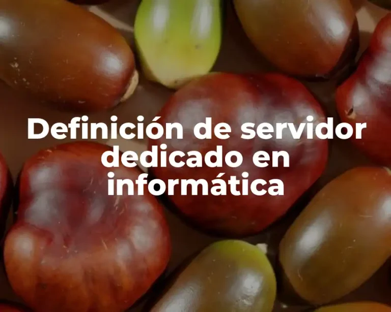 Definición de servidor dedicado en informática