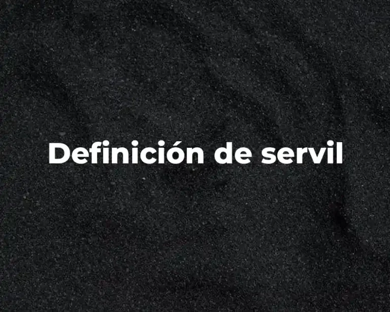 Definición de servil
