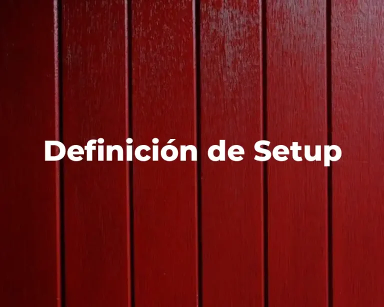 Definición de Setup