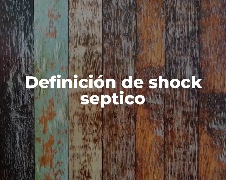 Definición de shock septico