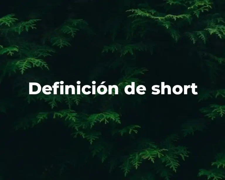 Definición de short