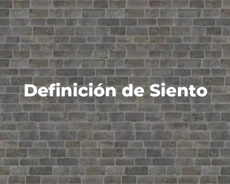Definición de Siento