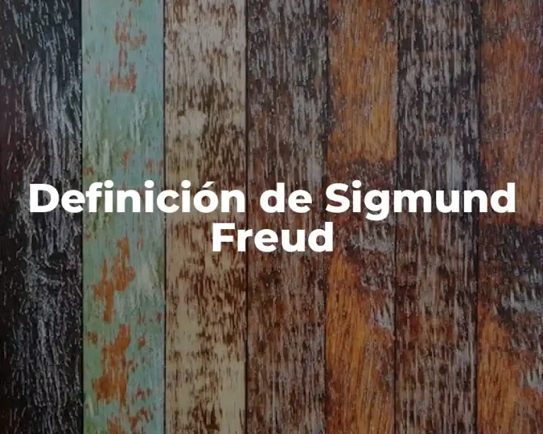 Definición de Sigmund Freud