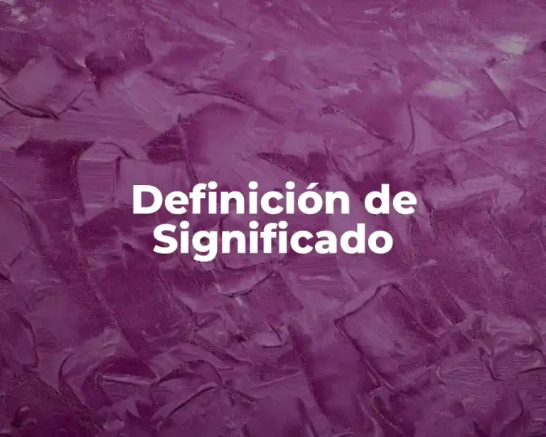 Definición de Significado