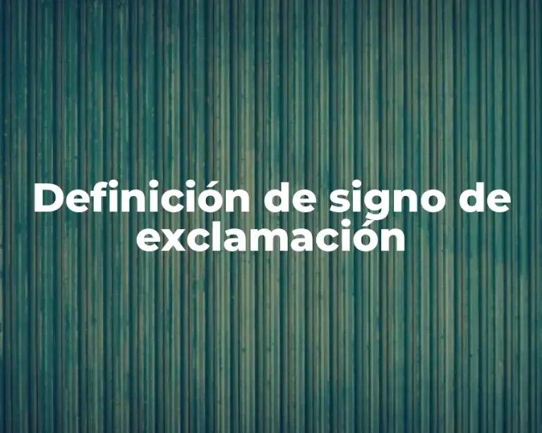 Definición de signo de exclamación