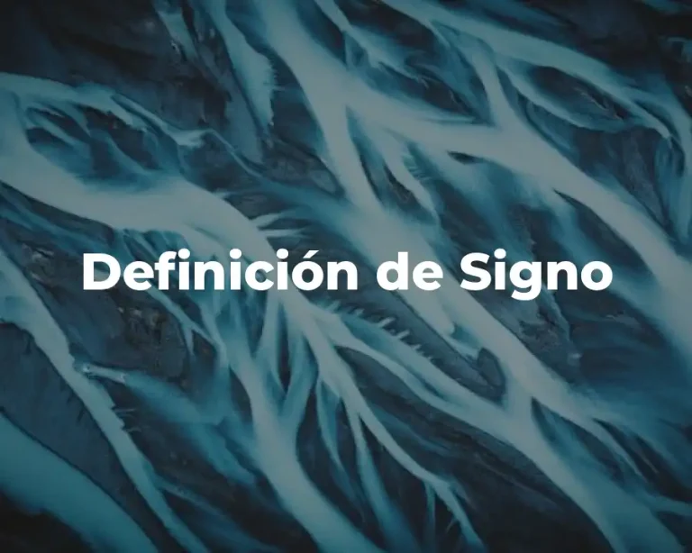 Definición de Signo
