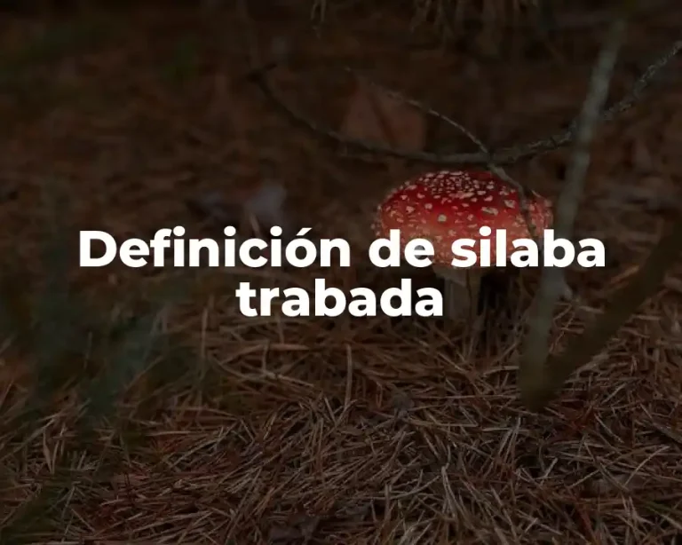 Definición de silaba trabada