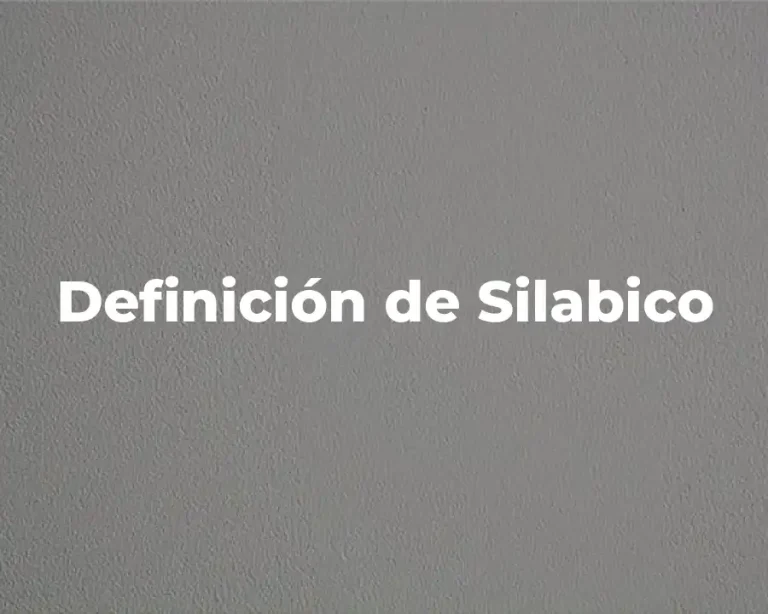 Definición de Silabico