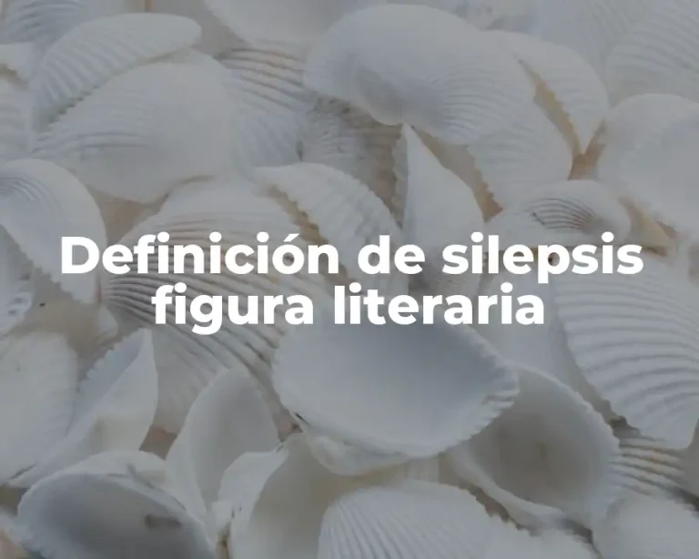 Definición de silepsis figura literaria