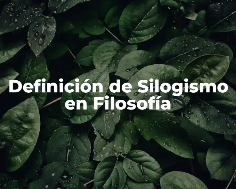 Definición de Silogismo en Filosofía