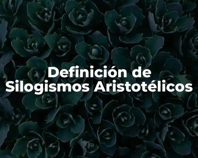 Definición de Silogismos Aristotélicos