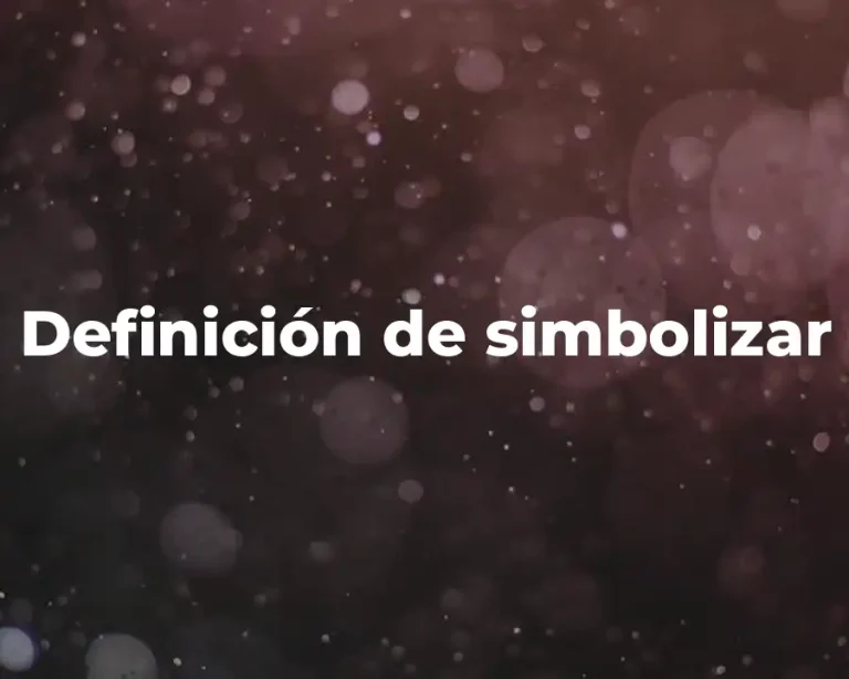 Definición de simbolizar