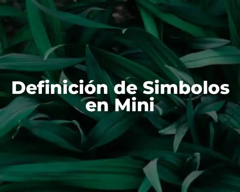 Definición de Simbolos en Mini
