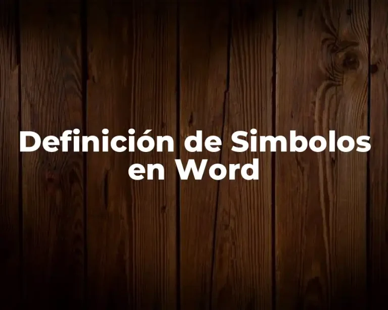 Definición de Simbolos en Word