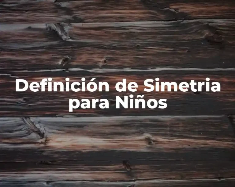 Definición de Simetria para Niños